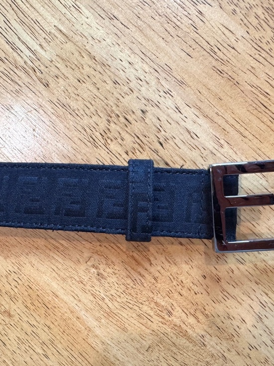Unisex Fendi Zucca Canvas & Leather Belt, Size 36/90 NWOT main image 9